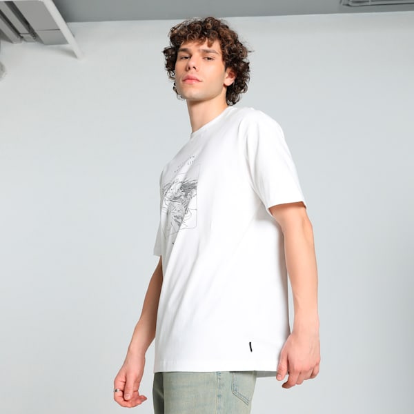 GRAPHICS "Autobahn" Men's Relaxed Fit Tee, PUMA White, extralarge-IND